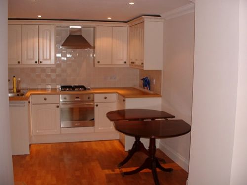 Kitchen with flat pack units
